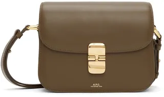 A.P.C. Taupe Small Grace Bag