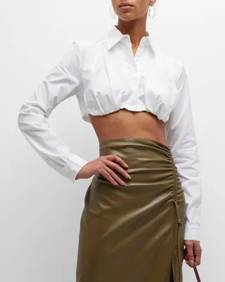 Inbuilt Bra Cropped Shirt