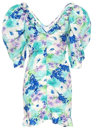 Floral silk minidress