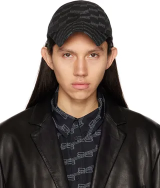 Balenciaga Black BB Monogram Cap