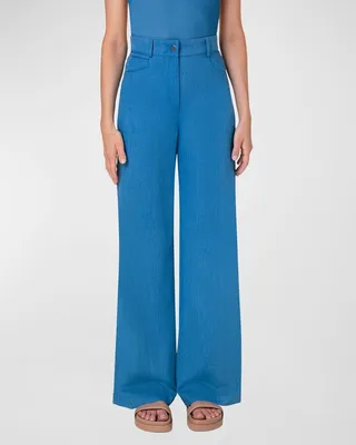 Cooper Wide-Leg Denim Pants