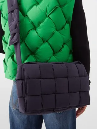 Cassette Quilted Paper-nylon Cross-body Bag