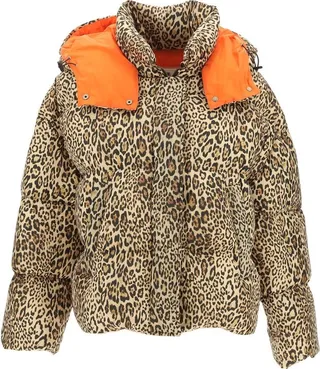 Etro Leopard-Printed Zipped Puffer Jacket