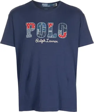 patchwork logo cotton T-shirt