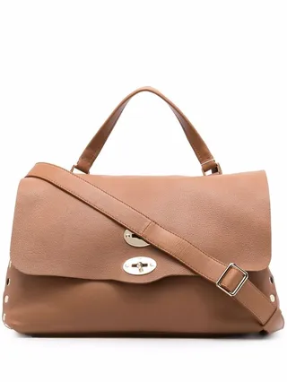 Pebbled-Leather Tote Bag