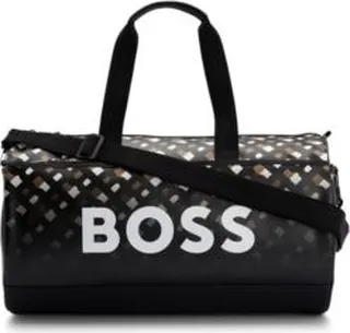BOSS x Matteo Berrettini faux-leather holdall with monograms and logo