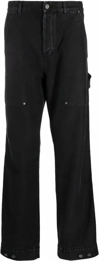 Logo-Patch Straight-Leg Trousers