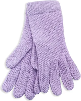 Honeycomb Knit Cashmere Gloves