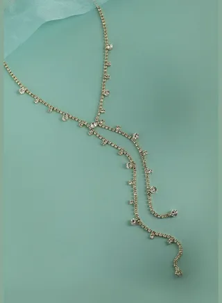 Gold Plated Designer Stone Party Wear Necklace For Women