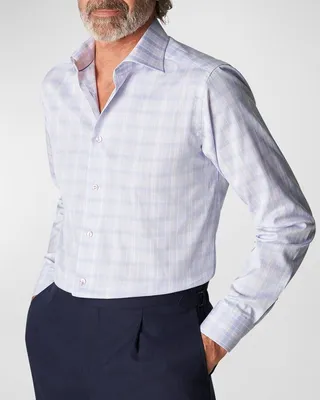Men's Slim Fit Check Twill Shirt
