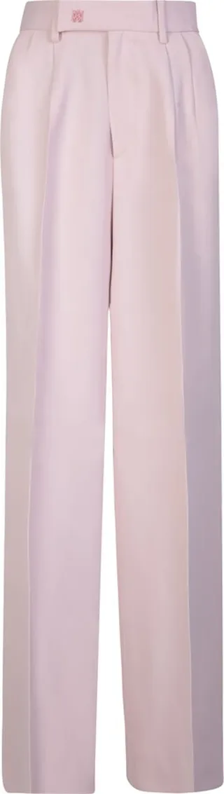 Pink Double Pleated Trousers