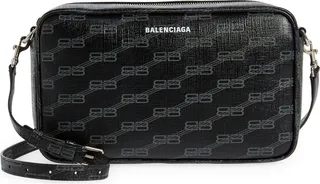 Signature Logo Coated Canvas Camera Bag