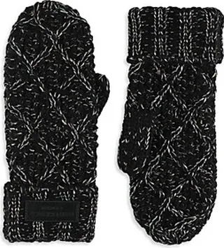 Kurt Geiger London Metallic Cable Knit Mittens