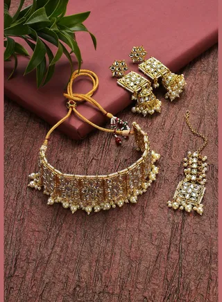Kundan Gold Plated Necklace Set