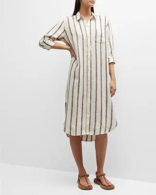 Striped Val Midi Shirtdress