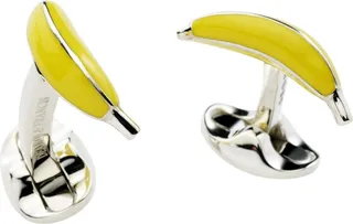 Deakin & Francis - Deakin & Francis Sterling Silver Banana Cufflinks