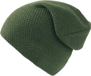 Atlantis Snobby Waffle Knit Beanie - Olive