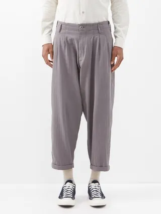 Creole Cropped Organic-cotton Trousers