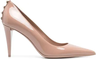 Rockstud pointed-toe pumps