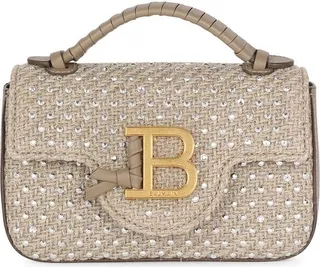Neutral B-Buzz Raffia Cross Body Bag