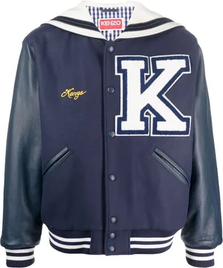 KENZO- Logo Wool Bomber Jacket