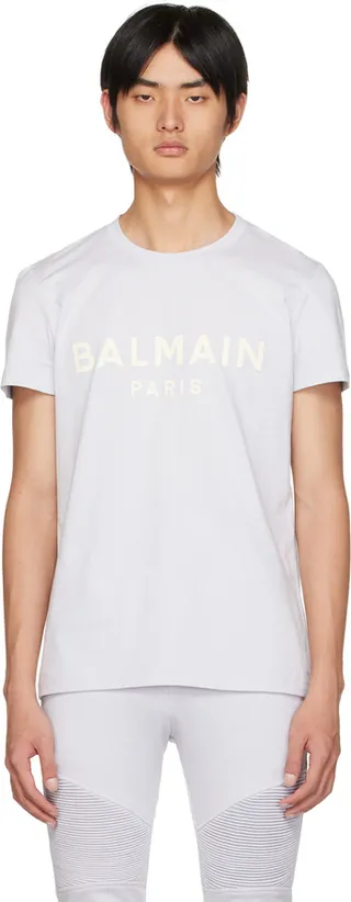 Balmain Blue Printed T-Shirt