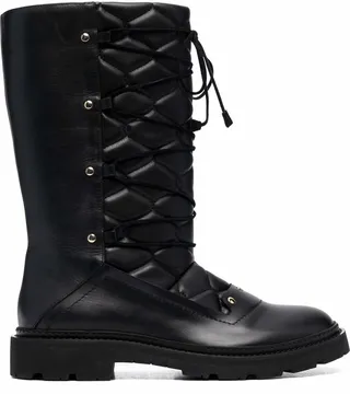 Lace-Up Leather Boots