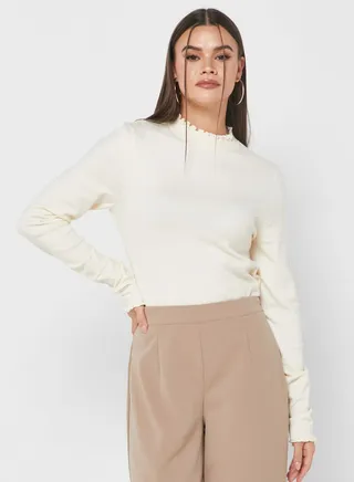 High Neck Knitted Sweater