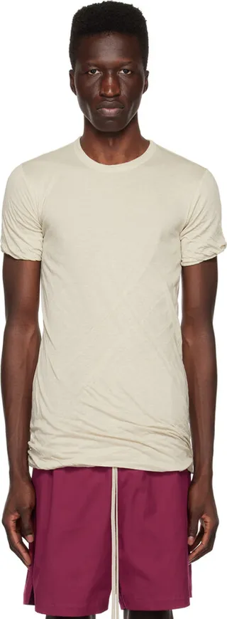 Rick Owens Beige Double T-Shirt