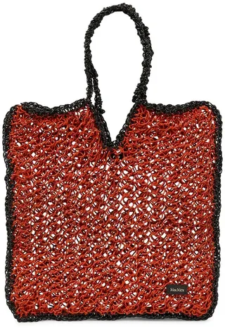 Fillet Large woven leather shopper