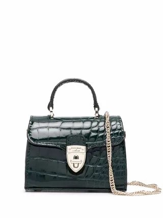 Mayfair nano crocodile-embossed bag