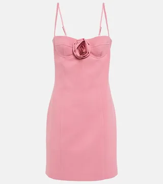 Floral applique minidress
