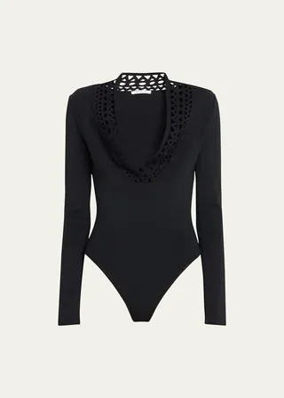 Vienne Cutout V-Neck Bodysuit