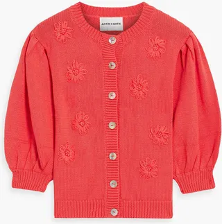 Bella embroidered cotton cardigan