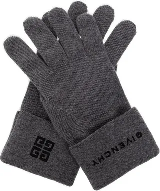 Givenchy Logo Embroidered Gloves