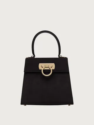 Ferragamo Women Iconic Top Handle (S) Black