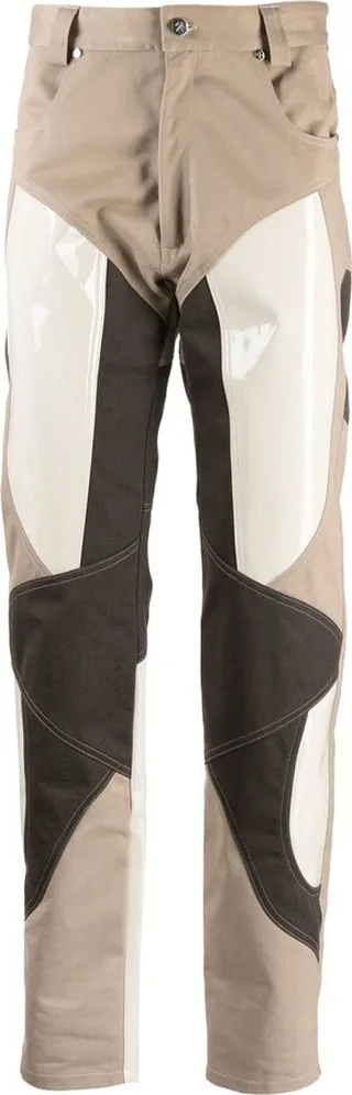 Colour-Block Tapered Trousers