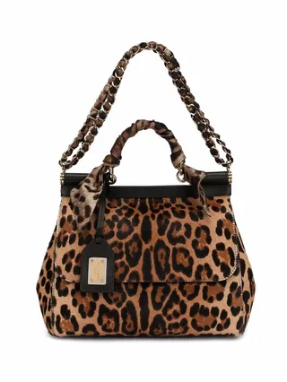 small Sicily leopard-print shoulder bag