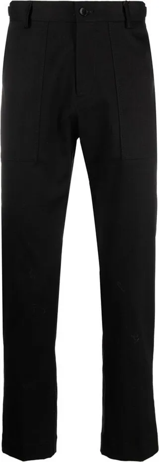 Slim-Cut Cotton Trousers