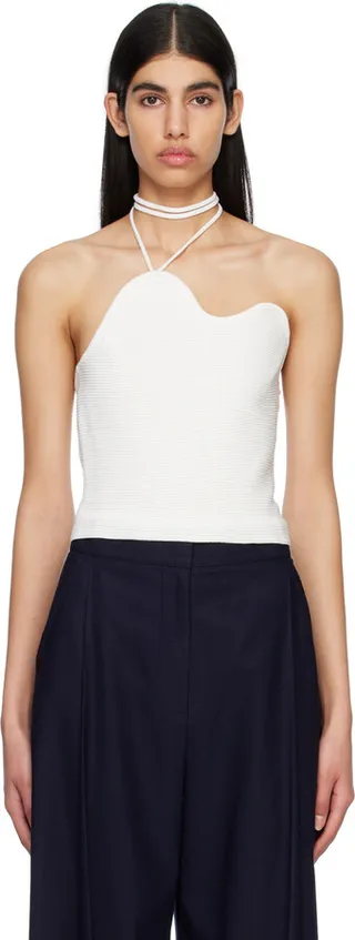 Recto Off-White Curved Camisole