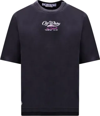 Off-White Wave Off Raw Over Skate Crewneck T-Shirt