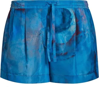Drawstring-Waist Silk Shorts