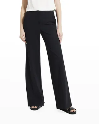 Terena Precision Ponte Cropped Wide-Leg Pants