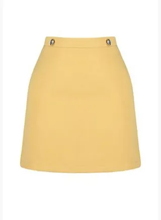 Light Brown Plain Woven Skirt TWOAW20ET0370