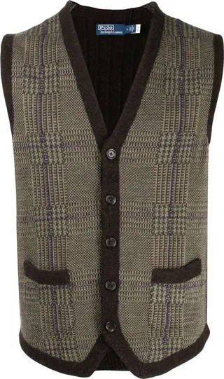 Glen plaid waistcoat