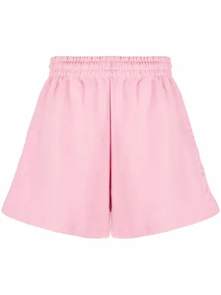 Organic Cotton Embroidered-Logo Shorts