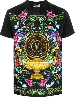 V-Emblem Garden cotton T-shirt