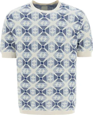 Jacquard Cotton Knit T-shirt