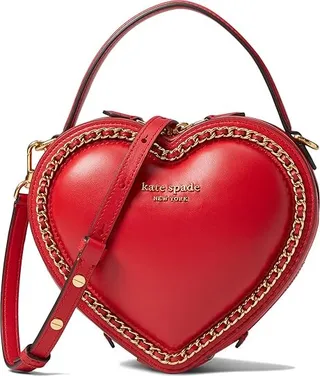 Kate Spade New York Amour 3-D Heart Crossbody (Lingonberry) Handbags