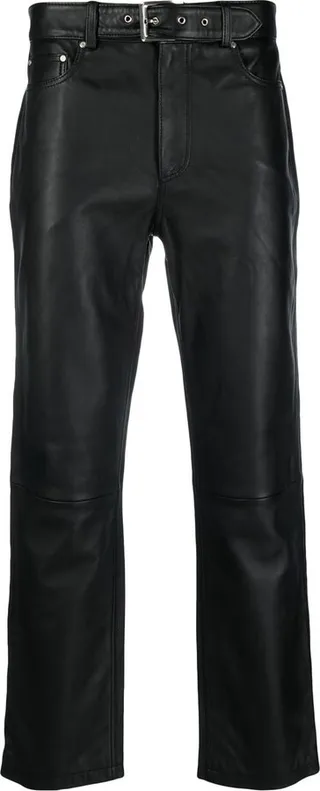 Belted Straight-Leg Trousers